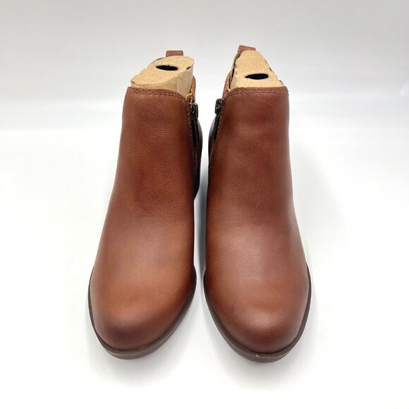 Lucky Brand Womens Size 5 Basel Brown Leather Ankle Boots Booties Shoes‎ - Picture 2 of 15